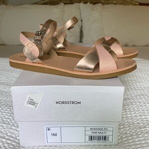 Nordstrom gold and rose gold sandals